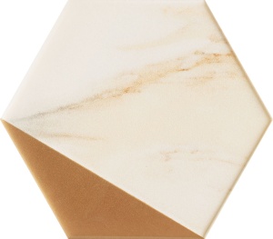Decor Tubadzin Flare gold hex 11x12.5 cm