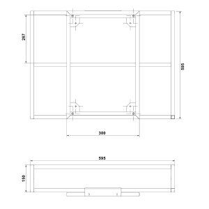 Dulap baie cu oglinda si polite, Cersanit Zen / Garda, negru mat, 59.5 x 15 x 59.5 cm - Img 3