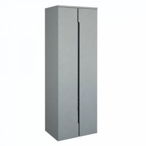 Dulap coloana Oristo Silver 144x50x35 cm, cu usi, gri mat