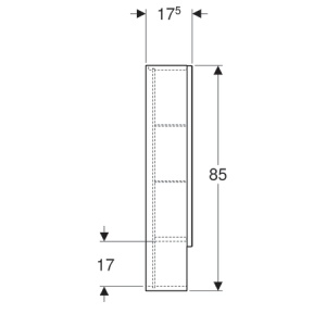 DULAP CU OGLINDA 60 CM SELNOVA SQUARE CU DOUA USI, ALB, - Img 6