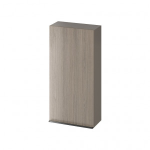 Dulap suspendat Cersanit Virgo, maner negru, 80x40x16 cm, stejar gri
