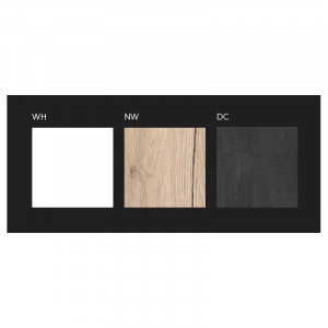 Dulap tip coloana Kolpasan Naomi, 1 usa si 2 sertare, 40x150 cm, gri - Img 3