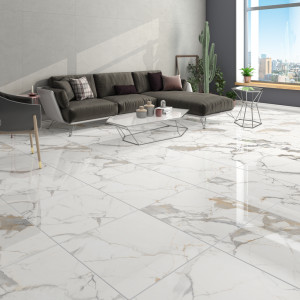 Gresie portelanata, rectificata, Oklay gold 60x120 cm, High glossy - Img 5