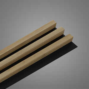 Lamele decorative Stegu Linea Slim, Mdf, 2650x150x30 mm, stejar-negru