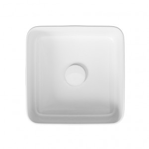 Lavoar pe blat Cersanit Crea 35x35x13.5 cm alb - Img 2