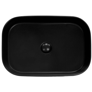 Lavoar pe blat Fluminia Capri-55MB, dreptunghiular, 55x38x11 cm, negru - Img 2