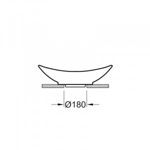 Lavoar pe blat Fluminia My Pleasure 63.5x37.5x14 cm - Img 5