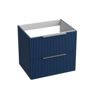 Mobilier pentru lavoar pe blat Spectrum Omaha, finisaj riflat, 60 cm, blue mat