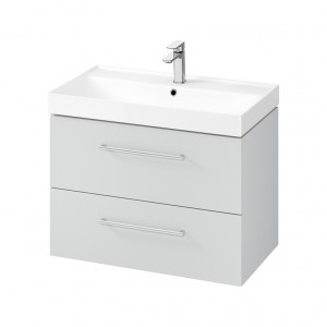 Mobilier suspendat Cersanit Larga pentru lavoar 80 cm, gri - Img 5