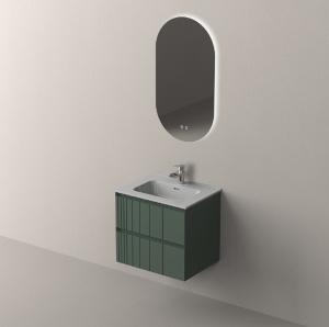 Mobilier suspendat cu lavoar Nofer Pole 60 cm, mint mat
