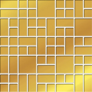 Mozaic Ceramica Bianca Gold glass 25x25 cm