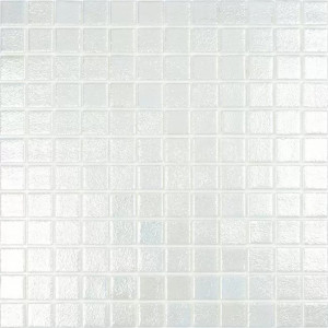 Mozaic sticla Shell antiderapant 31.5x31.5 cm, alb