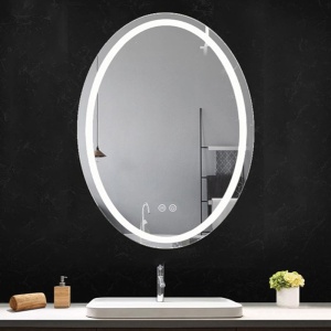 Oglinda cu iluminare LED Fluminia Picasso-IN-60, ovala, 3 culori, dezaburire, 60 cm - Img 2