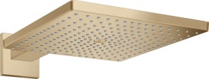 Palarie si brat de dus Hansgrohe Raindance E 300 Air 1 jet, 300X300mm, cu prindere pe perete cu brat 390mm, brushed bronze - Img 7