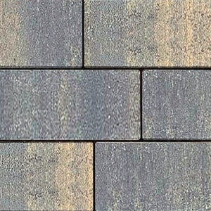 Pavaj beton rezidential Semmelrock Rettango combi 8 cm, gri galbui