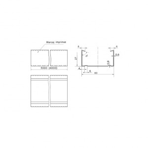 Profil gips carton Siniat Nida Metal CD 60 x 4000 x 0.6 mm - Img 2