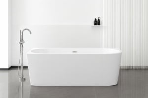 PROMO Cada freestanding Sanotechnik Faro, colt stanga, acril, 170x75 cm