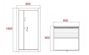 Sauna uscata Sanotechnik Malmo, 1 persoana, 90x90x190 cm - Img 3