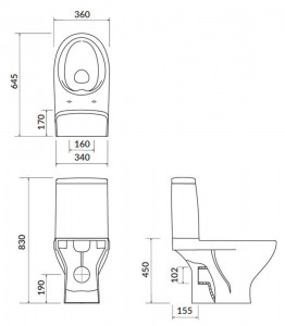 Set 672 vas wc stativ Cersanit Moduo Clean On cu rezervor 010 si capac duroplast, soft close - Img 2