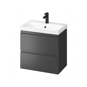 SET B814 Mobilier suspendat Cersanit MODUO cu lavoar 60 cm, antracit - Img 3