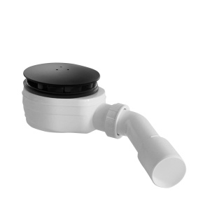 Set cabina dus Radaway Alienta Black A900 cu cadita Rodos A Compact 90x90 cm si sifon negru - Img 4