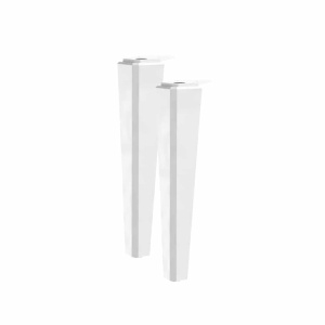 Set de 2 picioare pentru mobilier Oristo Montebianco, 20 cm, alb mat - Img 3