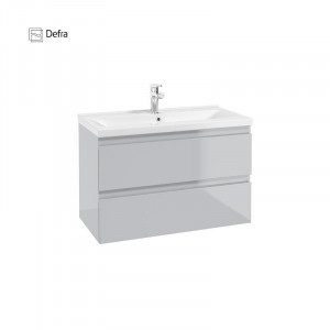 Set mobilier suspendat Defra Como cu lavoar Olex 80 cm, alb
