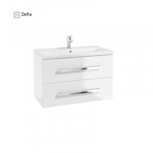 Set mobilier suspendat Defra Granada cu lavoar Olex 80 cm, alb