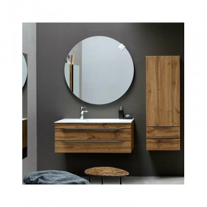 Set mobilier suspendat Kolpasan Malaya cu lavoar 80 cm, stejar natur