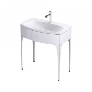 Set mobilier suspendat Oristo Louis cu lavoar Louis 82 cm, alb