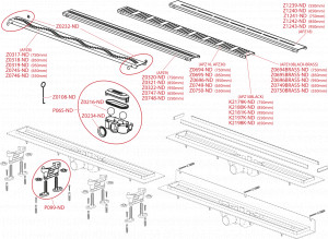 Set rigola pentru dus cu capac Alcadrain APZ8 Simple 85 cm, crom - Img 3