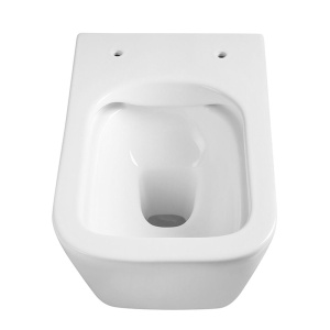 Set vas wc rimless suspendat, dreptunghiular, capac softclose inclus, alb lucios, Foglia Safari - Img 5