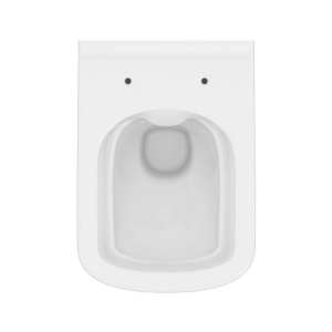 Set vas WC suspendat Cersanit City Pro Square Clean On, capac duroplast, soft close, alb lucios - Img 2