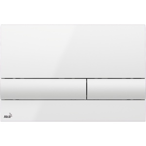 Set vas wc suspendat rimless cu capac soft close Foglia Alice, rezervor incastrat si clapeta alb lucios, Alcaplast - Img 2