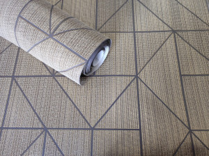 Tapet vinil Novamur Marburg 6708-40, lavabil, model geometric, 10,05x0,53 m