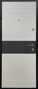 Usa metalica apartament BC115, stanga, bicolora (spate alb), 86x202 cm - Img 2