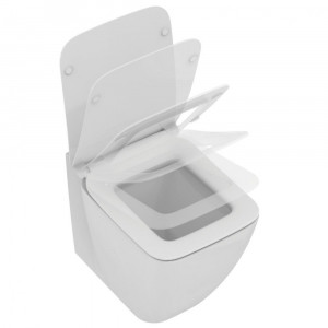 Vas wc stativ Ideal Standard Strada II AquaBlade back to wall cu capac inclus, alb lucios - Img 2