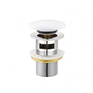 Ventil ceramic click-clack lavoar cu preaplin Cersanit, alb