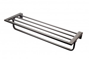 Bara portprosop cu raft FDESIGN Piazza 60 cm, negru - Img 1