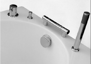Baterie cada Belform Lyra cu umplere prin cascada, crom - Img 1