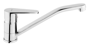 Baterie stativa bucatarie Ferro Algeo cu pipa pivotanta, crom