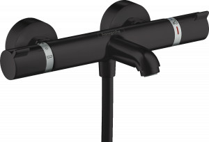Baterie termostatica cada Hansgrohe Ecostat Comfort, negru mat