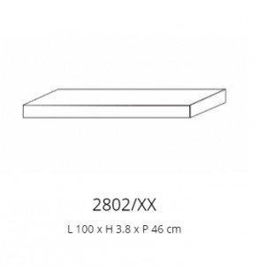 Blat MDF pentru lavoar Savini Due Linea L 100 x H 3.8 x P 46 cm rovere fossile - Img 2