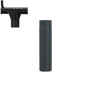 Burlan scurgere pentru sistem pluvial Metigla, metalic, D 100, 3 m, gri (RAL 9005)