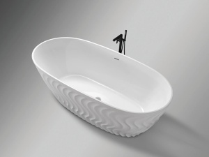 Cada baie freestanding Eva, acril, 170x80 cm, alb lucios  - Img 2