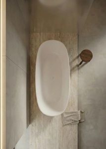 Cada baie freestanding Mira, acril, 170x80 cm, alb lucios - Img 7
