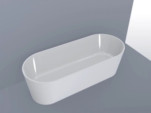 Cada baie freestanding Miraggio Providence, compozit, 170x70 cm - Img 6