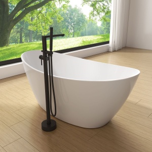 Cada baie freestanding ovala, Foglia Bella compozit, 158 x 77 cm - Img 7