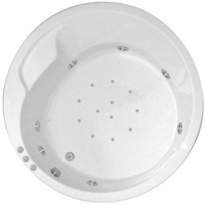 Cada baie hidromasaj Hidro Air Belform Luna, acril, Ø 160 cm