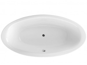 Cada baie Radaway Mesara, set panou Flex si sifon, acril, 190x96 cm